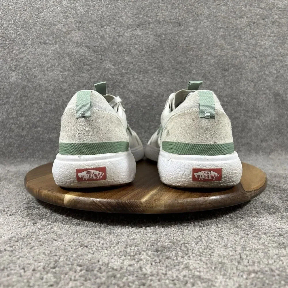 Vans UltraRange Exo Mens Size 12 White Suede Green Athletic Outdoor Shoes Used